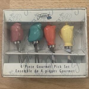 Fiestaware Ceramic Handle Gourmet Picks in Pink, Turquoise, Orange, Yellow